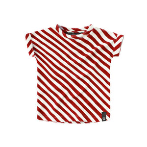 Your Wishes - Red Stripes Boxy Tee